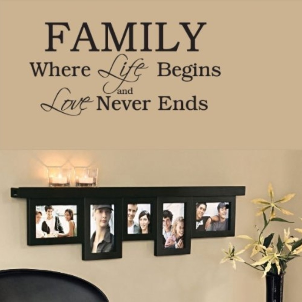 Family Where Life Begins & Love Never Ends Wall De